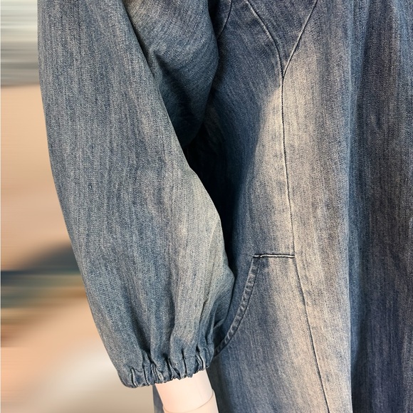 DAY & MOON Washed out denim tunic dress S M L - Picture 8 of 9